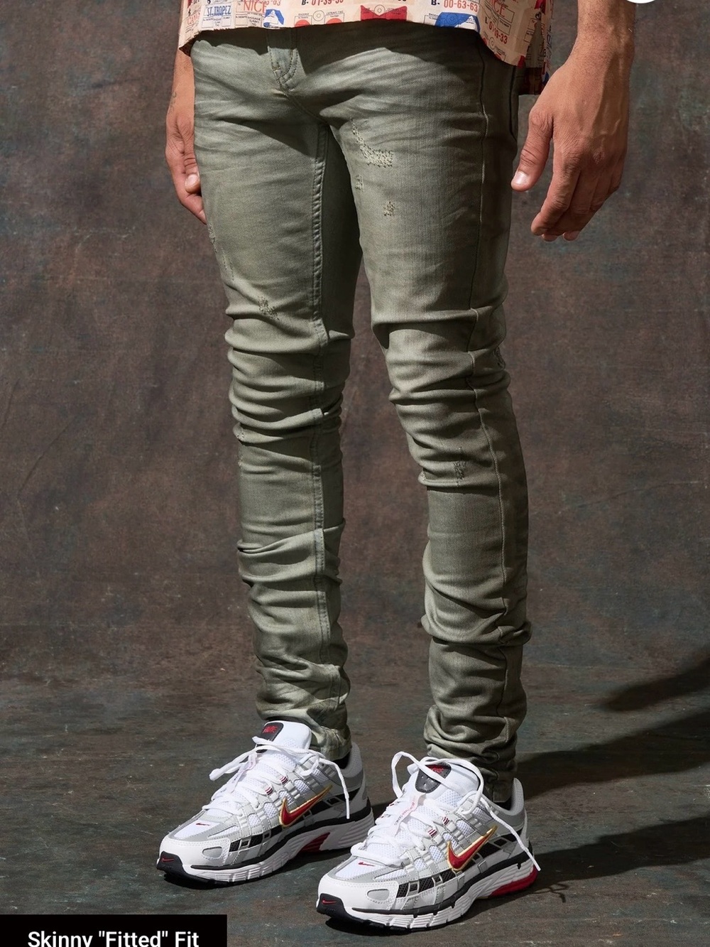 Serenede Men’s Stacked Fitted Jeans in Zinc